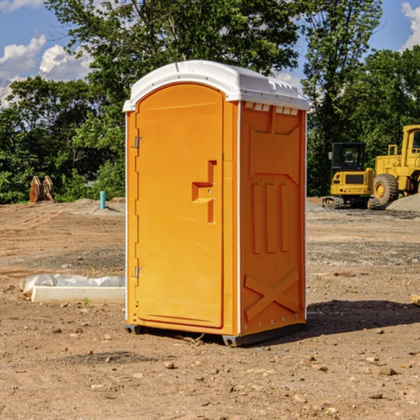 how often are the portable restrooms cleaned and serviced during a rental period in Chamisal